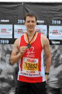 Matt Hutchinson, finishing the 2010 Berlin marathon